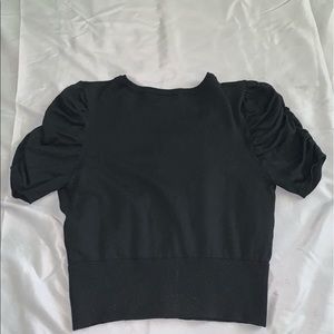 Take Out, kids black cardigan with ruffled sleeves